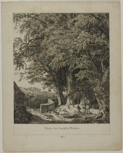 Pod stinnou lípou od Johann Wilhelm Schirmer