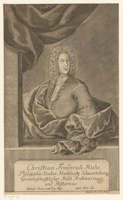 Portrét Christiana Friedricha Ruhe od Johann Wolfgang Heinrich Stockmar