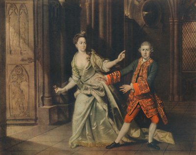 David Garrick a paní Pritchardová jako Macbeth a Lady Macbeth, 1768, 1948. od Johan Joseph Zoffany
