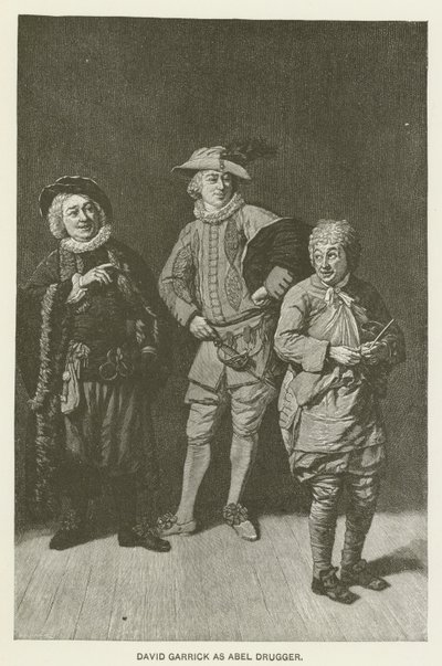 David Garrick jako Abel Drugger od Johan Joseph Zoffany