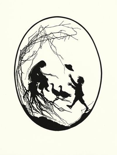 Die Gansemagd (litografie) od Johanna Beckmann