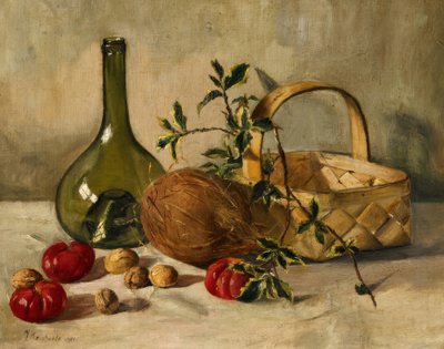 Zátiší s kokosem od Johanna Margaretha van de Kasteele