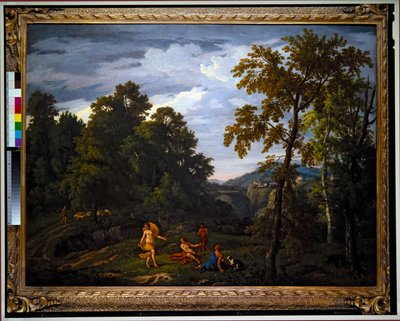 Krajina s klasickými postavami (malba) od Johannes (1646 c.1726) Glauber