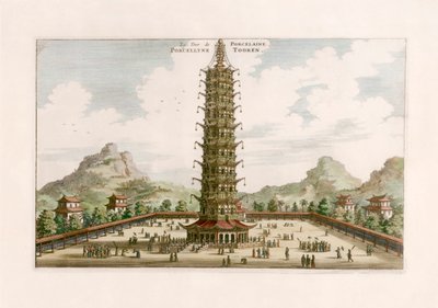 Porcelánová věž od Johannes (after) Nieuhof