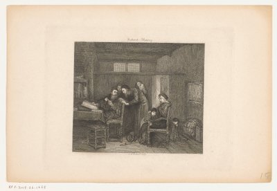Interiér se správcem za stolem od Johannes Arnoldus Boland