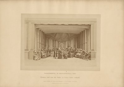 Pašijová hra z Ober-Ammergau - Kristus je prodávána Židy v Hoher Rathe od Johannes Bernhard
