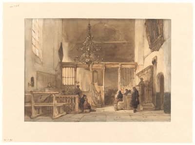 Interiér kostela v Utrechtu od Johannes Bosboom