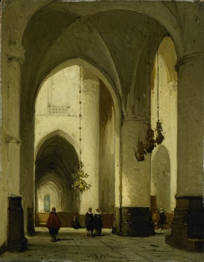 Interiér kostela sv Bavo v Haarlemu od Johannes Bosboom