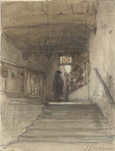 Schodiště od Johannes Bosboom