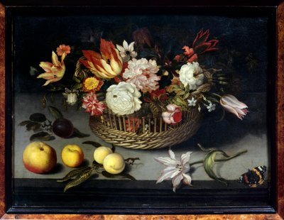 Květinový koš Obraz Johannese Boschaerta (1610-1628) (ec flam) 17. století Rozměr 0,34x0,45 m Paříž, musee du Louvre od Johannes Bosschaert