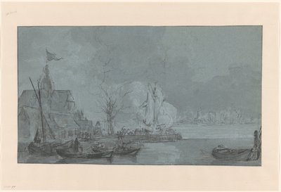 Poslední výstřel z Dordrechtu pro Francouze v Papendrechtu, 1813 od Johannes Christiaan Schotel