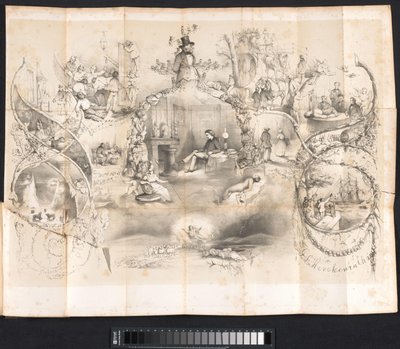 Karikatura ve studentském almanachu v Leidenu, 1854 od Johannes Christiaan d
