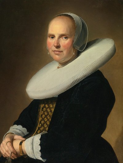 Portrét dámy, signovaný vpravo uprostřed: Verspronck... od Johannes Cornelisz Verspronck