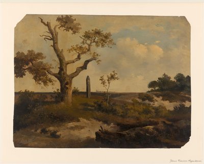 Krajina s vlakem před sebou od Johannes Franciscus Hoppenbrouwers (signed by artist)