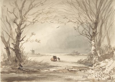 Zimní krajina, 1854. od Johannes Franciscus Hoppenbrouwers