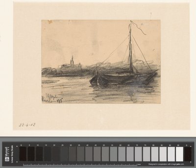 Pohled na Haarlem z vody od Johannes Gijsbert Vogel