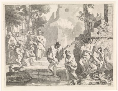 Křest Kristův Biblická, mytologická a alegorická zobrazení (název série) od Johannes Glauber
