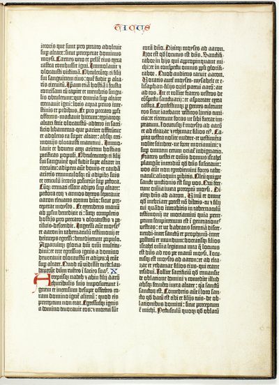 Gutenbergův biblický list od Johannes Gutenberg