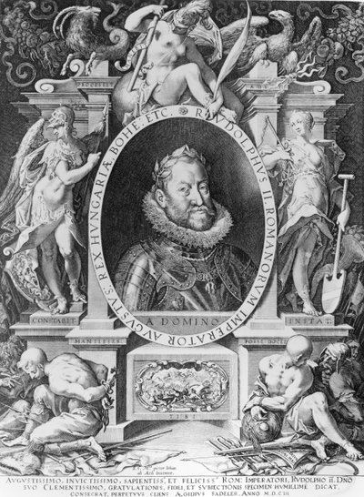 Portrét Rudolfa II. (1576-1612) od Johannes Hausser von Ach