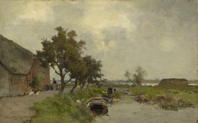 Praní prádla, kolem 1850-80 od Johannes Hendrik Weissenbruch