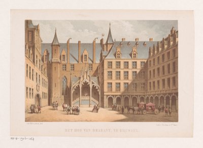 Nádvoří paláce na Koudenbergu Brabantský soud v Bruselu (název o věci) od Johannes Hilverdink