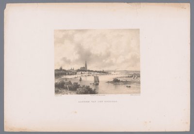 Pohled na Arnhem z Rehbergu Arnhem van den Rehberg (název na objektu) Pohledy na holandské město a přístav podle kreseb Everharduse Koster (název série) Náčrtník E. Kostera: Dutch City and Harbour Views (název série) od Johannes Hilverdink