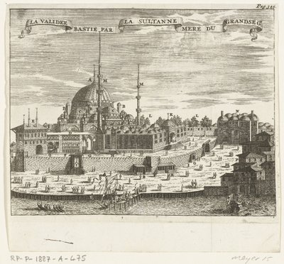 Pohled na Yeni Cami La validee bastie par la sultanne mere du grandseg. (název na objektu) od Johannes Jacobsz van den Aveele