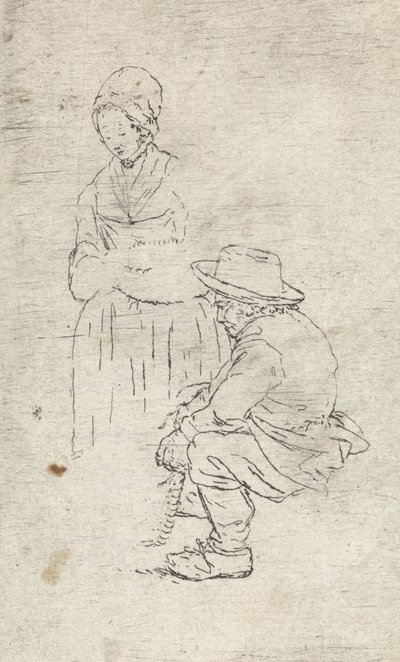 Farmář a manželka farmáře od Johannes Janson (possibly)