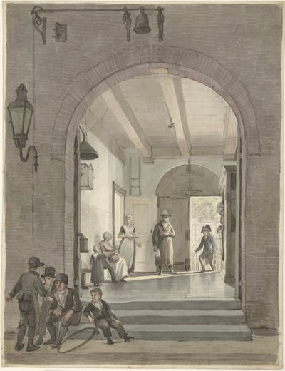 Vchod do Diakonie a Domu členů představenstva Evangelicko-luteránské kongregace na Nieuwe Keizersgracht od Johannes Jelgerhuis