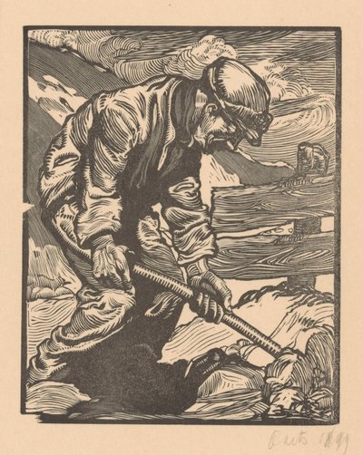 dělník hráze od Johannes Josephus Aarts (signed by artist)