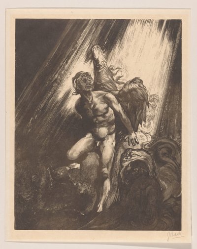 Padlý anděl opřený o skálu od Johannes Josephus Aarts (signed by artist)