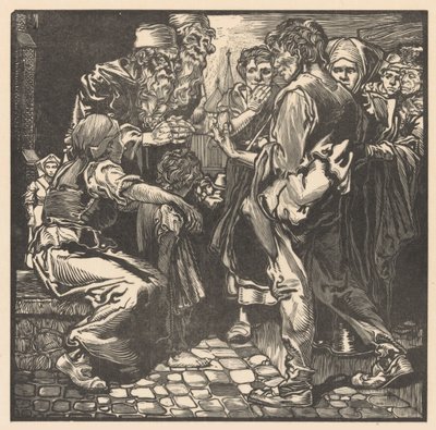 Muž potkal pytlík s penězi od Johannes Josephus Aarts (signed by artist)