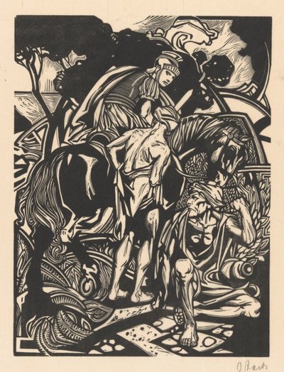 Římský jezdec na koni od Johannes Josephus Aarts (signed by artist)