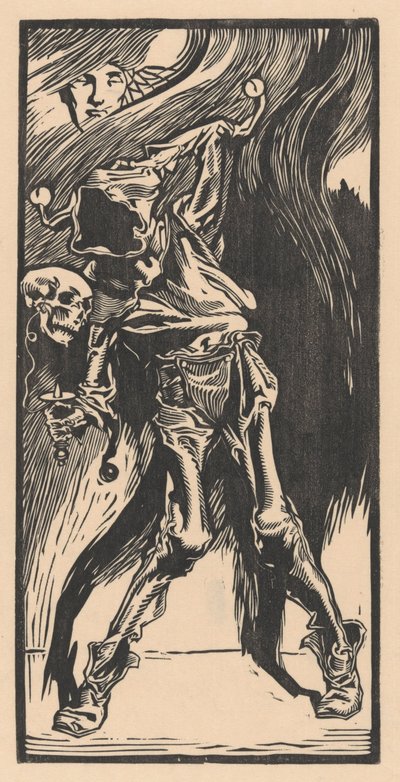 Smrt jako harlekýn, hrající bilboquet od Johannes Josephus Aarts