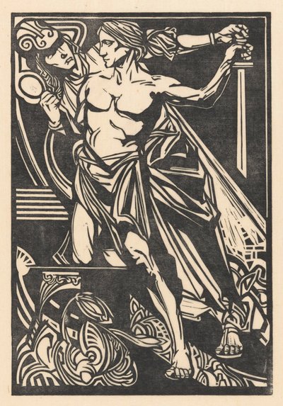 Muž a žena s mečem a zrcadlem od Johannes Josephus Aarts