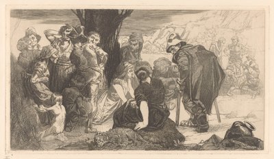 Muži, ženy a děti u stromu od Johannes Josephus Aarts