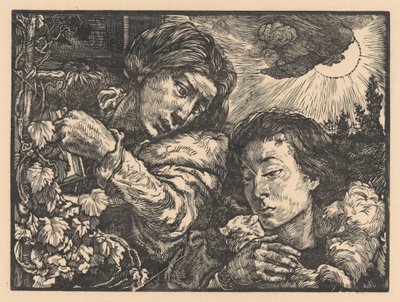 Dvě ženy u vinné révy od Johannes Josephus Aarts
