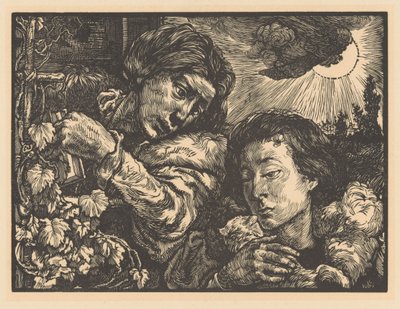 Dvě ženy u vinné révy od Johannes Josephus Aarts