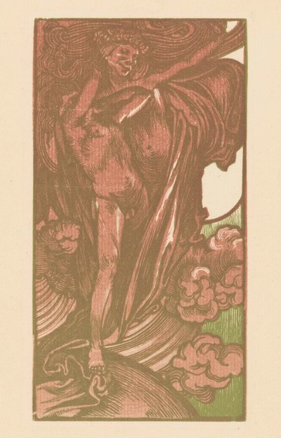 Žena a chlapec v oblacích od Johannes Josephus Aarts