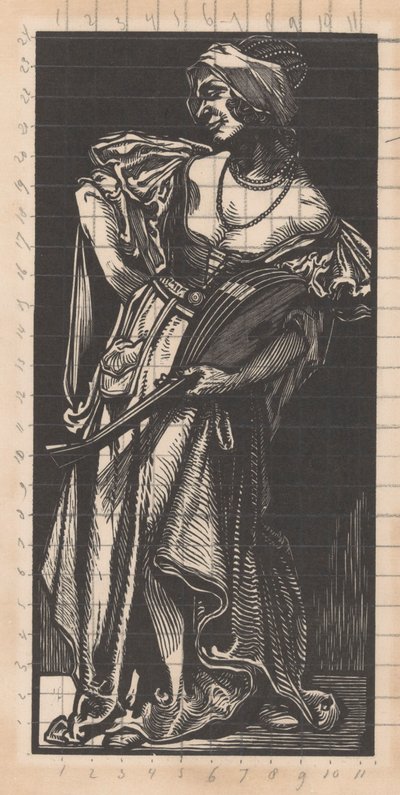 Žena s loutnou od Johannes Josephus Aarts