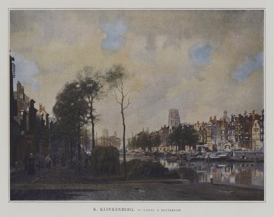 Kanál v Rotterdamu od Johannes Karel Christian Klinkenberg