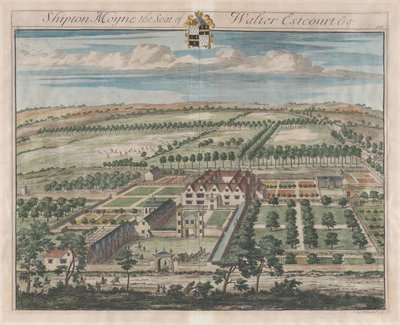 Shipton Moyne, Sídlo Waltera Estcourta, Esq., [1712] znovu vydáno 1768. od Johannes Kip