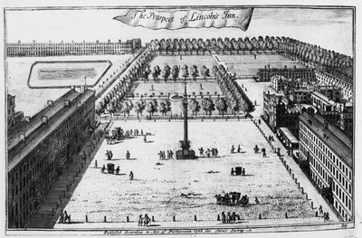 The Prospect of Lincolns Inn, 1720 od Johannes Kip