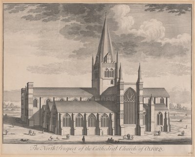 Severní prospekt katedrály v Oxfordu od Johannes Kip, after Leendert Knijff