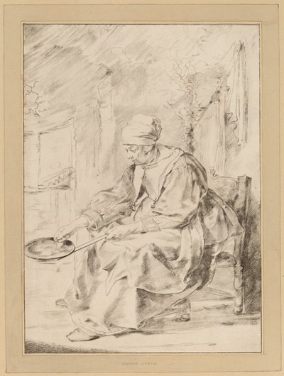 Pancake Woman, 1768. od Johannes Kornlein