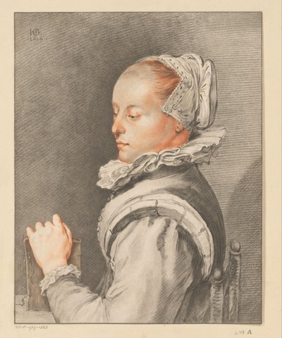 Portrét mladé ženy od Johannes Kornlein
