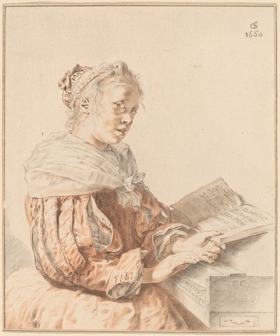 Mladá dívka u klávesnice, 1767. od Johannes Kornlein