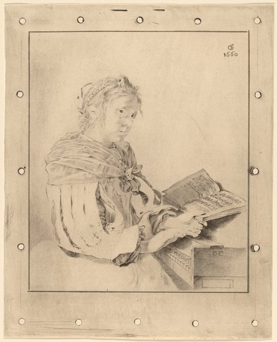 Mladá dívka u klávesnice, 1767. od Johannes Kornlein