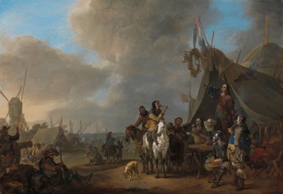 Armádní tábor od Johannes Lingelbach