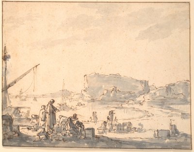 Přístavní krajina od Johannes Lingelbach